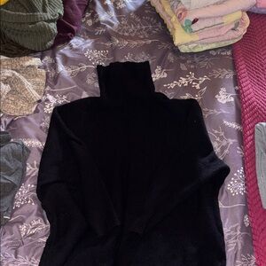 Black Turtleneck Sweater - Classic Knit